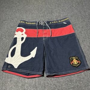 Vintage Polo Ralph Lauren Naval Board Shorts Mens L Swimming Beach Outdoor